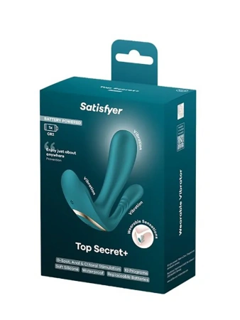 Satisfyer Top Secret + вибратор для тройной стимуляции (на батарейках)